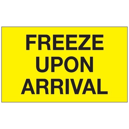 Bsc Preferred 3 x 5'' - ''Freeze Upon Arrival'' Fluorescent Yellow Labels BUY00024037